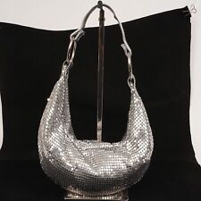 Bolsa de mão estilo espelhada prata alumínio e metal malha sem marca comprar usado  Enviando para Brazil
