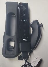 Control remoto Nintendo Wii con adaptador Motion Plus auténtico negro OEM agarre y nunchuk segunda mano  Embacar hacia Argentina