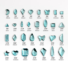 Usado, 100 peças arte de unhas de cristal azul lago azul tcheco cristal strass encosto plano comprar usado  Enviando para Brazil