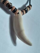 Vintage Soviet Thread Pendant Replica Tooth Whale Plastic Wood Good condition, used for sale  Shipping to United States