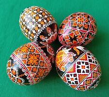 4 prawdziwe ukraińskie ręcznie robione pysanky jajka wielkanocne Ukraina Pisanki Pysanka skorupa jajka na sprzedaż  Wysyłka do Poland