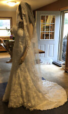 Wedding Dress Petite Size 4 Off Shoulder by Exclusive Brides A.C.E, used for sale  Shipping to South Africa