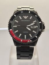 Relógio de pulso masculino Emporio Armani analógico quartzo mostrador preto data indicador pulseira comprar usado  Enviando para Brazil