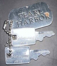 Used, Samsonite Luggage Keys, 170S Pair Vintage On Pearl Harbor Old Keychain for sale  Shipping to South Africa