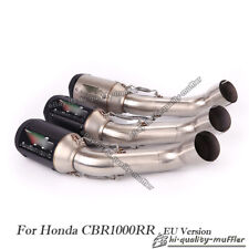 For Honda CBR1000RR 2008-2016 EU Version Exhaust Link Pipe Muffler Carbon Fiber for sale  Shipping to South Africa