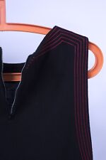 Vestido JEAN VARON Shift A-Line de colección negro costuras rojas años 1970 bolsillos mod talla 12 segunda mano  Embacar hacia Argentina