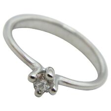 Used, Vintage Diamond Palladium Solitaire Engagement Ring Size N 6.75 950 Purity for sale  CAMELFORD