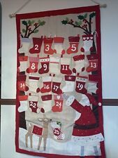 Pottery Barn Kids 25 Pocket Christmas Countdown Advent Calendar Santa Deer 56” till salu  Toimitus osoitteeseen Sweden