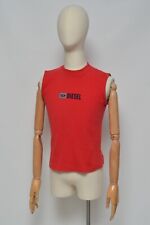 Used, Diesel Vintage Y2K Men's Red Cotton Sleeveless Logo Tank Top Size S-M for sale  Shipping to South Africa