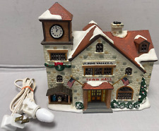 1998 Lemax Jukebox Junction Pine Valley Town Hall Porcelain Lighted House for sale  Shipping to South Africa