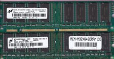 Kit de memoria de escritorio SDRAM PC-133 micras MT16LSDT3264AG-133B1 SDRAM PC133 de 512 MB 2x256 MB PC-133 micras  segunda mano  Embacar hacia Argentina