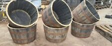 Half Whisky Barrel Oak Planter Wooden Flower Garden Pot Basket WHISKEY BARREL for sale  Shipping to South Africa