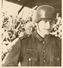 Foto Smolensk 1943 Stahlhelm Uniform Portrait Wehrmacht Frontsoldat 2WK. gebraucht kaufen  Rees