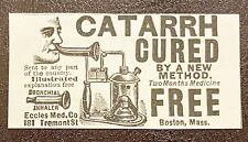 1899 catarrh cured for sale  Dulac