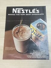 Used, Nestle's Quick Chocolate Flavor Milk 1967 Vintage Print Ad Life Magazine for sale  Shipping to South Africa