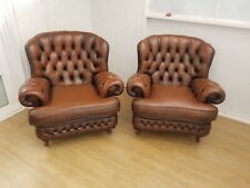 Pair brown leather for sale  ISLEWORTH