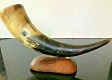 Vintage Mounted HORN 12" Bull Steer Cow Horn  LONGHORN Mid century for sale  Shipping to Canada