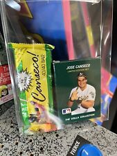 José Canseco Oakland Athletics 1989 40/40 barra de caramelo sin abrir + juego de 12 tarjetas de collar segunda mano  Embacar hacia Argentina