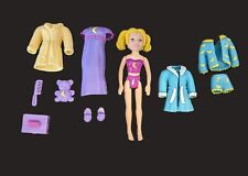 Used, 10-piece Mattel Polly Pocket Sleepover Pajamas doll slippers clothes accesories for sale  Shipping to South Africa