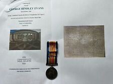 Ww1 medal evans for sale  PONTEFRACT