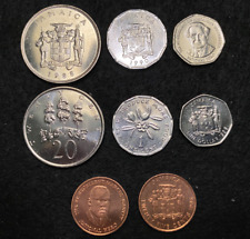 Juego de 4 monedas de Jamaica de 1, 20, 25 centavos y 1 dólar monedas mundiales unc segunda mano  Embacar hacia Mexico