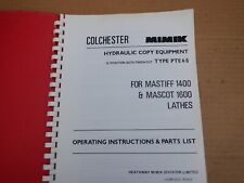Colchester mimik hydraulic for sale  SHEFFIELD