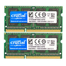 Memória para Notebook Crucial DDR3L 1600MHz 16GB (2 x 8GB) SODIMM RAM PC3L-12800 2Rx8 comprar usado  Enviando para Brazil