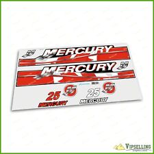 Mercury Outboard  Motor 25 HP Canada Laminated Decals Stickers Salt Blue Water for sale  Shipping to South Africa