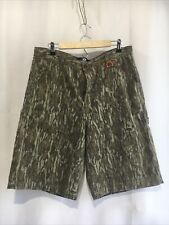 Mossy Oak Camo Bottom Land Shorts Mens Size 42 Cargo Pockets Hunting Wear for sale  Shipping to South Africa