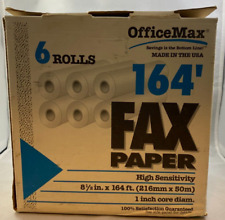 Usado, Papel de fax térmico OfficeMax - 1" núcleo - 8 1/2" x164' por rolo - 2 rolos - NOVO EM FOLHA comprar usado  Enviando para Brazil