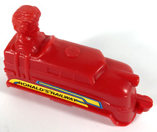 VTG: McDonald's Ronald's Railway Plastic Train Engine  Red 4" Long for sale  Shipping to South Africa