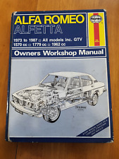 Haynes manual Alfa Romeo Alfetta 1973-1981 1570/1779/1962cc Saloon & GTV for sale  Shipping to South Africa