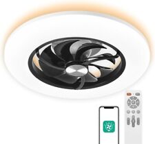 Ceiling Fan with LED Light 22" Low Profile Remote and App Control Black for sale  Shipping to South Africa