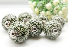Used, GREEN CERAMIC Knobs Handpainted VINTAGE Shabby Chic Wardrobe Drawers Handle B64 for sale  Shipping to South Africa