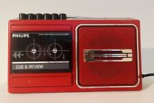 Gravador cassete rádio vintage retrô vermelho Philips 2 bandas testado e funcionando comprar usado  Enviando para Brazil