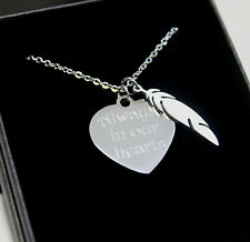Engraved necklace heart for sale  WARRINGTON