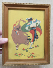 Vintage Mid Century Matador Bullfighter Painting Framed Signed Childers Decor til salgs  Frakt til Norway