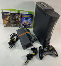 Pacote de sistema Microsoft Xbox 360 console preto com controle e jogos 120GB funciona comprar usado  Enviando para Brazil