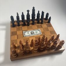 Juego de piezas de ajedrez de madera convertidas talladas a mano de colección 6"" de alto rey segunda mano  Embacar hacia Argentina