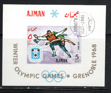 FS680 Ajman 1967 Usado Imperf Souvenir Hoja Invierno Juegos Olímpicos Patinaje sobre Hielo Baile segunda mano  Embacar hacia Argentina