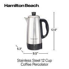 Cafeteira elétrica Hamilton Beach 12 xícaras, aço inoxidável 9453 comprar usado  Enviando para Brazil