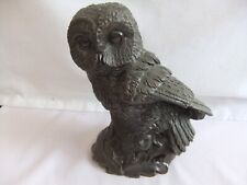 Used, Vintage Cold Cast Bronze Owl On Tree Stump Figure 18 cm 1228 grams for sale  Shipping to South Africa