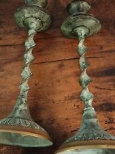 Candlesticks pair brass for sale  SEAFORD