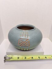Teal pottery vase for sale  Orting