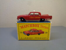MATCHBOX LESNEY No 59B VINTAGE FORD FAIRLANE FIRE CHIEF CAR NMINT IN BOX, used for sale  Shipping to South Africa