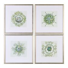 Conjunto de arte de parede mandala botânica | Conjunto de 4 grupos moldura verde prata quadrada comprar usado  Enviando para Brazil
