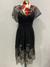 Used, GEORGE BLACK SHORT SLEEVED A-LINE EVENING DRESS SIZE 10 for sale  Shipping to South Africa