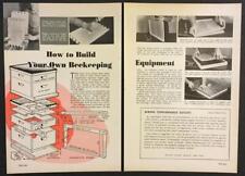 Bee Hive - Supers - Foundation Frames 1943 HowTo Build PLANS Bee-Keeping Honey for sale  Shipping to South Africa