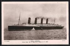 Lusitania liner postcard for sale  MALVERN
