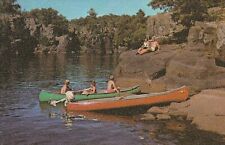 70s Canoe Days, Eau Claire, Wi. Lago, antigo motor Johnson, Rocky Shore a217 comprar usado  Enviando para Brazil